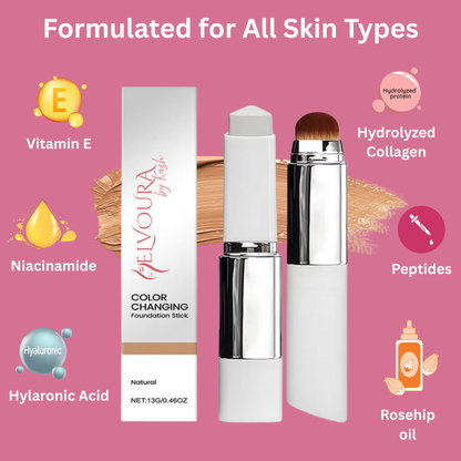 Elvoura™ 2-in-1 Color-Changing Foundation Stick